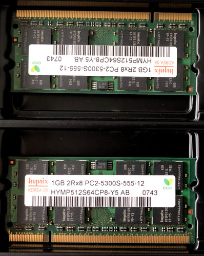 1gb 2rx8 pc2 5300s 555 - 1gb, pc2-5300s-555-12