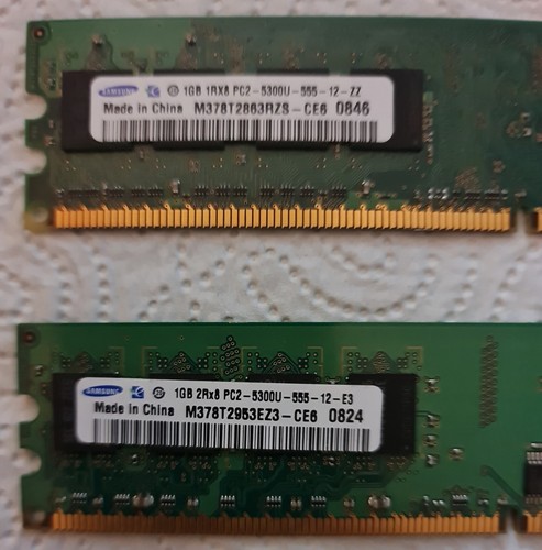 2gb pc2 5300u 667mhz - 1gb), pc2-5300u