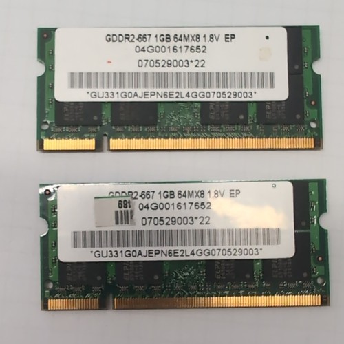 Dimm ddr2 ram 1gb - 2x, 1gb/2gb